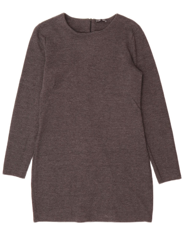 Zara Γυναικείο Mini Jumper Φόρεμα UK 14 Large Grey