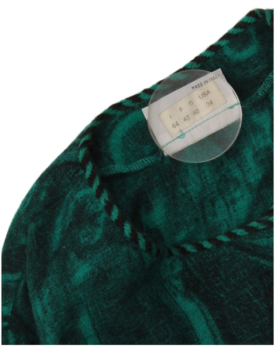 Parah Γυναικείο Μπουφάν Blazer 6 κουμπιών IT 44 Μεσαίο πράσινο Paisley μαλλί