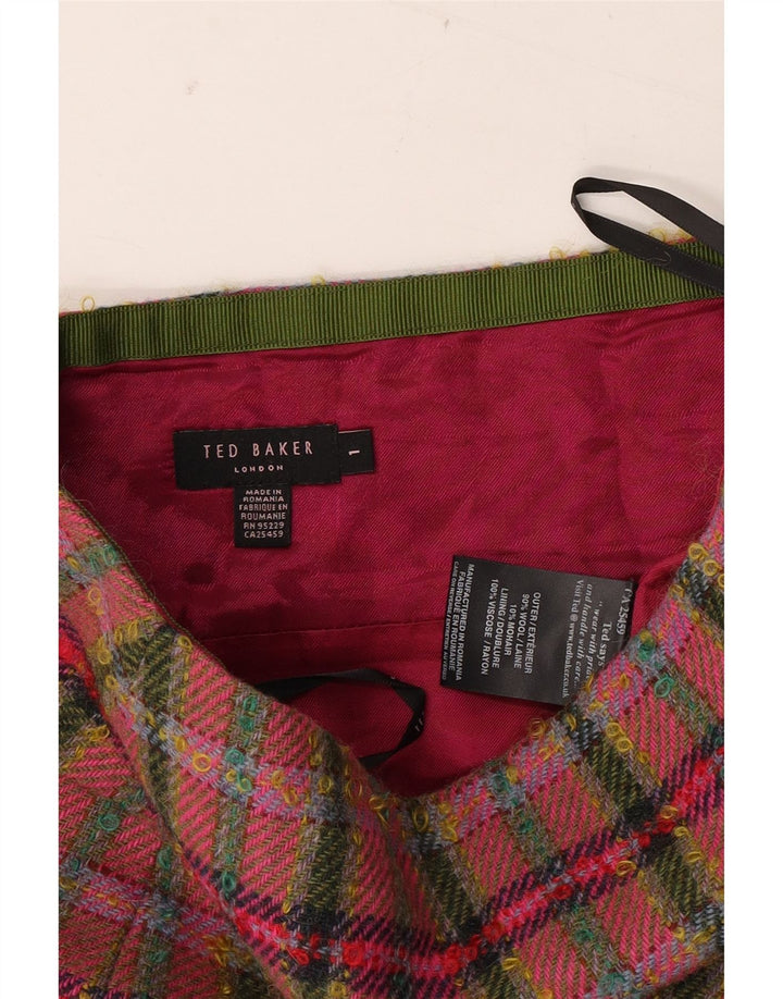 Γυναικεία Μίνι Φούστα Ted Baker Μέγεθος 1 XS W26 Πολύχρωμο μαλλί καρό