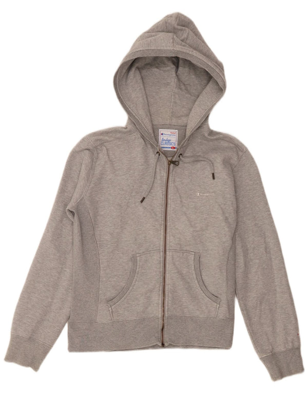 Champion Womens Heritage Classics Zip Hoodie πουλόβερ UK 16 Large Grey