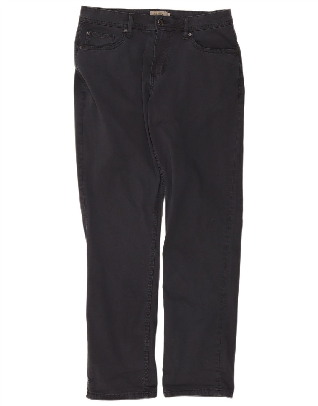 DACK'S Mens Straight Casual Trousers IT 46 Small W34 L30 Navy Blue