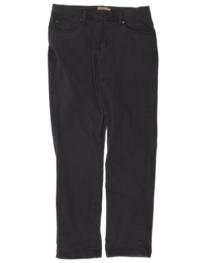 DACK'S Mens Straight Casual Trousers IT 46 Small W34 L30 Navy Blue