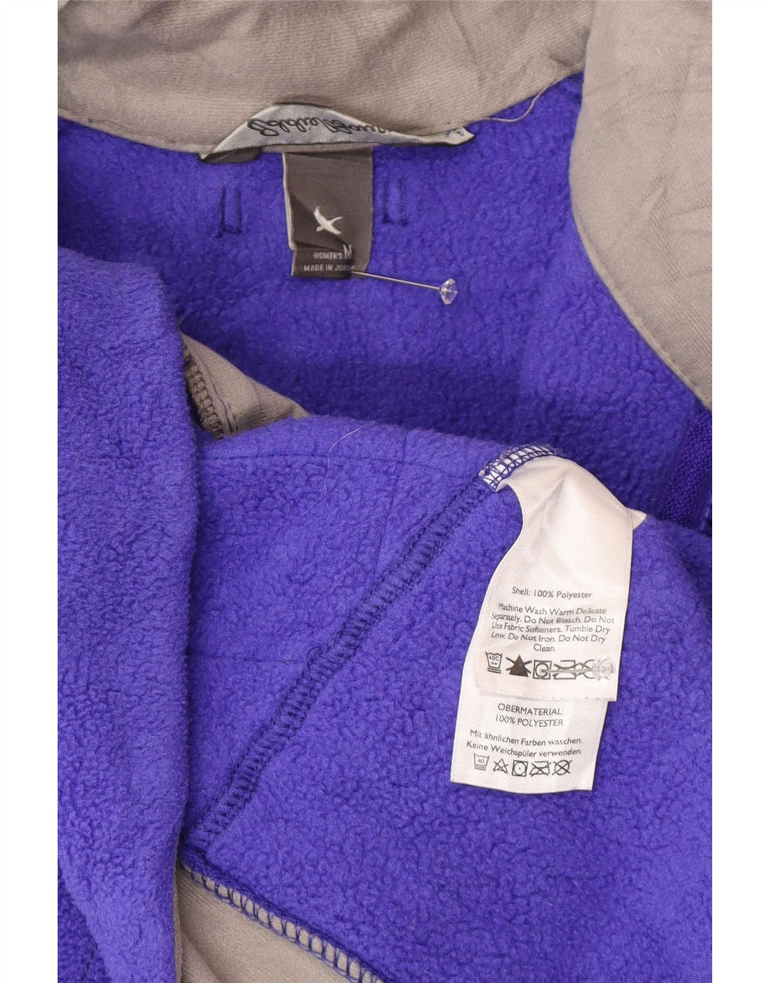 EDDIE BAUER Γυναικείο Fleece Jacket UK 14 Medium Purple Polyester