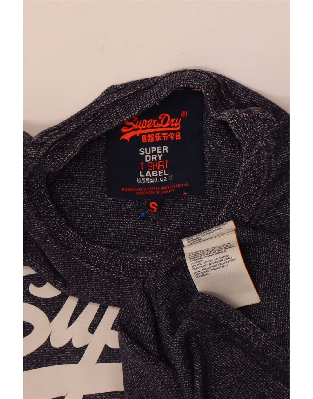 Ανδρικό γραφικό μπλουζάκι Superdry Μικρό Βαμβακερό Navy Blue
