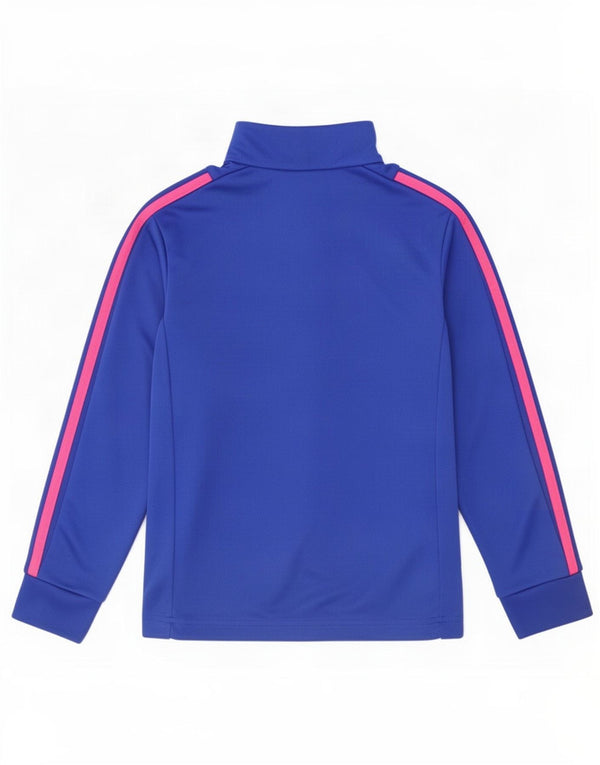 Adidas Girls Climalite φόρμα πουλόβερ με φερμουάρ 7-8 ετών μπλε