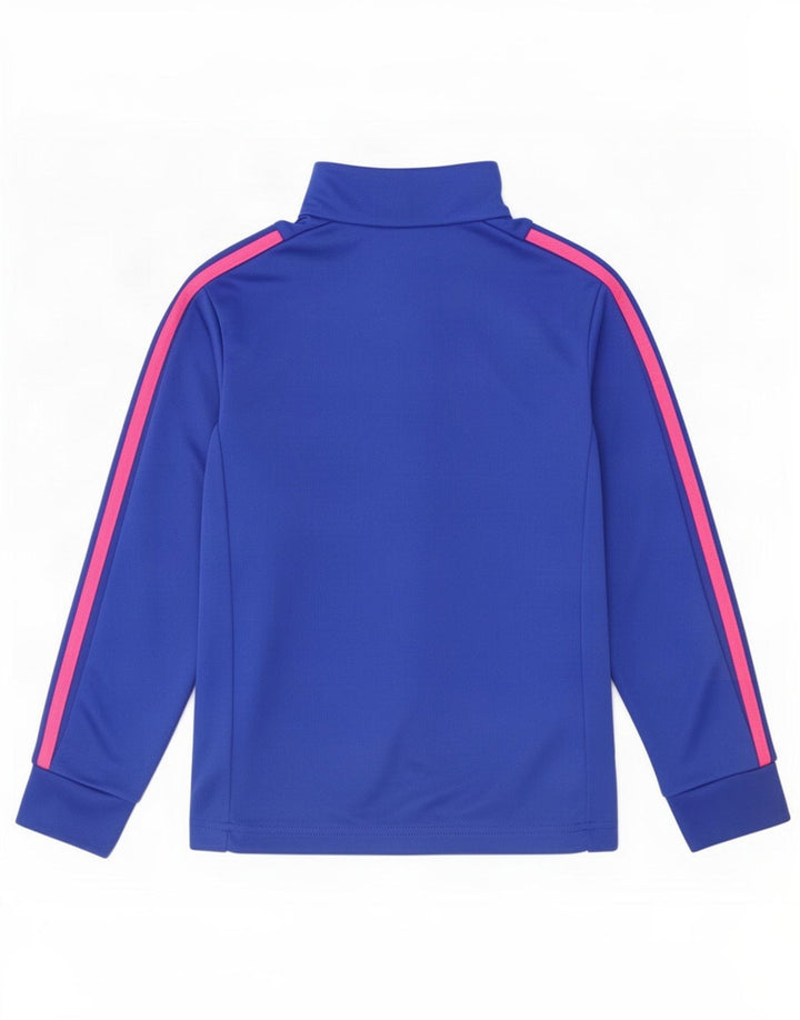Adidas Girls Climalite φόρμα πουλόβερ με φερμουάρ 7-8 ετών μπλε