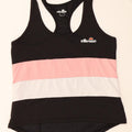 ELLESSE Womens Vest Top UK 8 Small  Black Colourblock Polyester Vintage Ellesse and Second-Hand Ellesse from Messina Hembry 