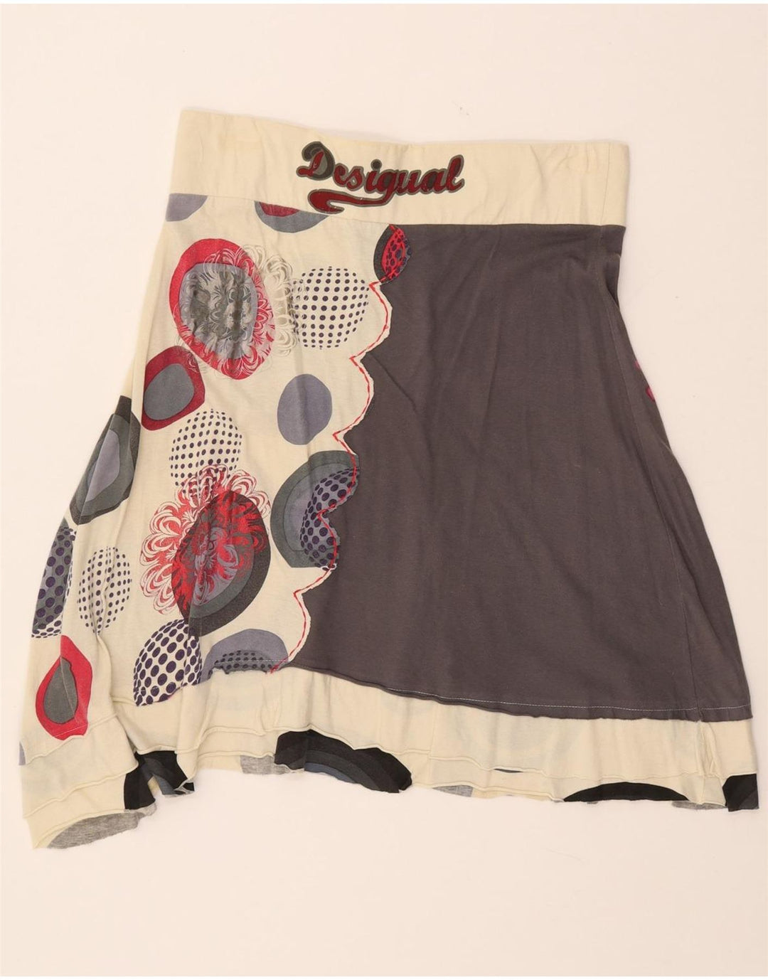 DESIGUAL Γυναικεία γραφική ασύμμετρη φούστα XL W32 Πολύχρωμη Floral