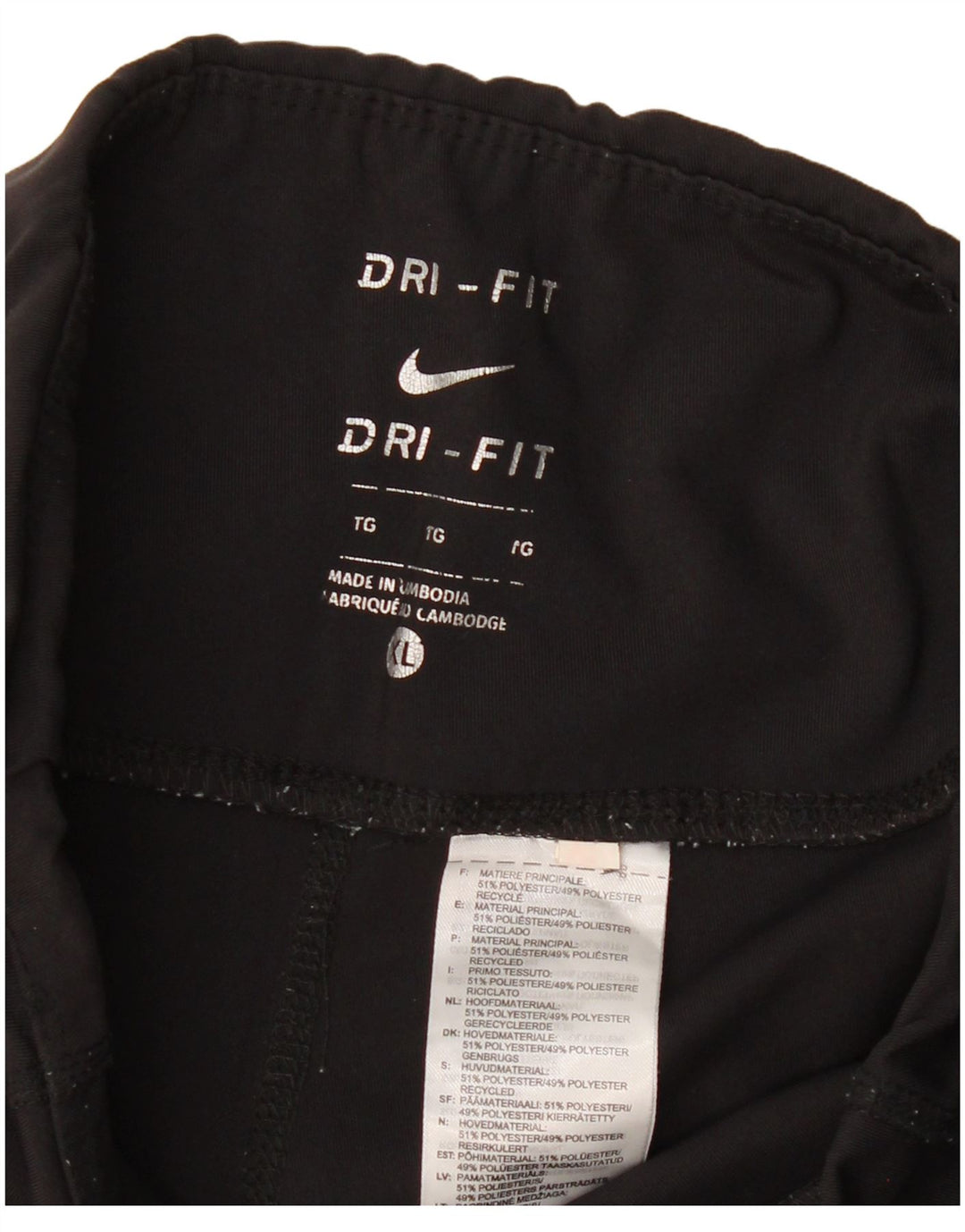 Γυναικείο κολάν Nike Dri Fit UK 18 XL Μαύρο πολυεστέρα