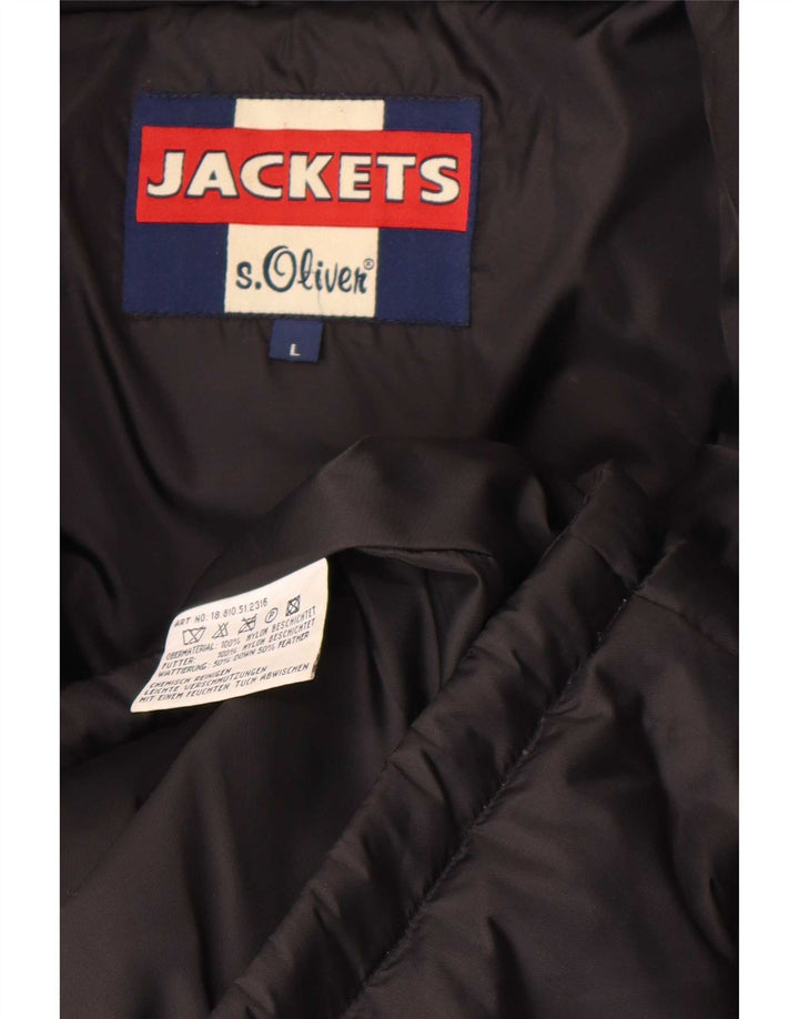S.Oliver Ανδρικό μπουφάν UK 40 Large Black Nylon