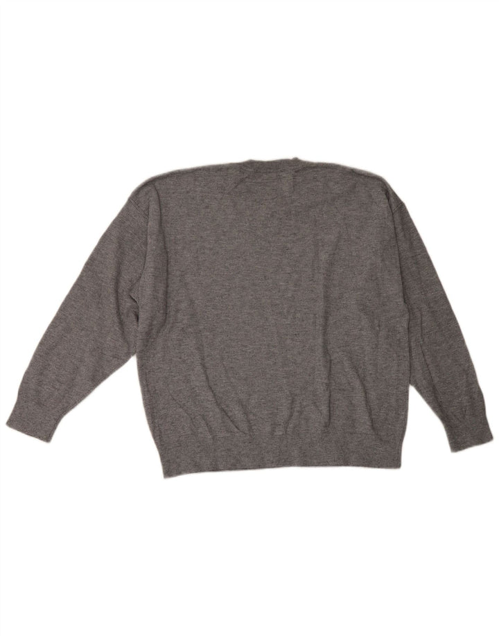 Ανδρικό πουλόβερ Zara Crew Neck Jumper Μικρό γκρι βισκόζη
