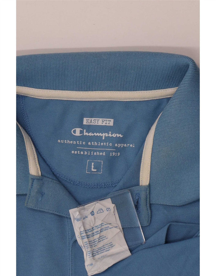 Champion Ανδρικό πουκάμισο Polo Easy Fit μεγάλο μπλε βαμβακερό