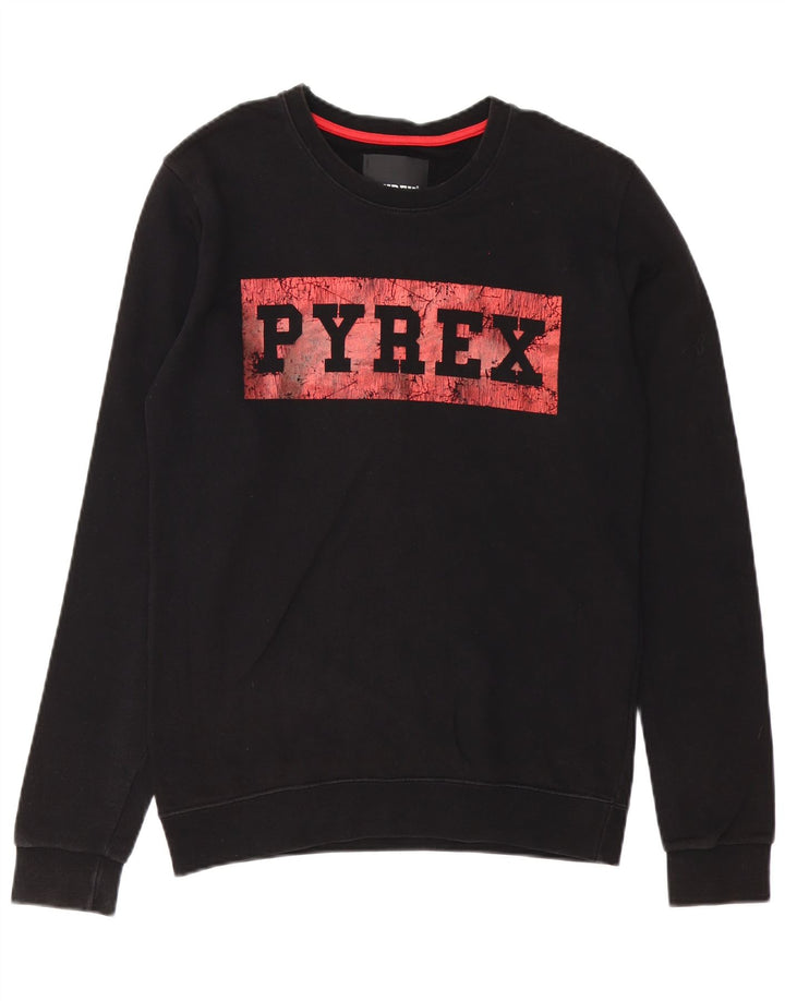 Ανδρικό γραφικό φούτερ Pyrex Jumper Μικρό μαύρο βαμβακερό