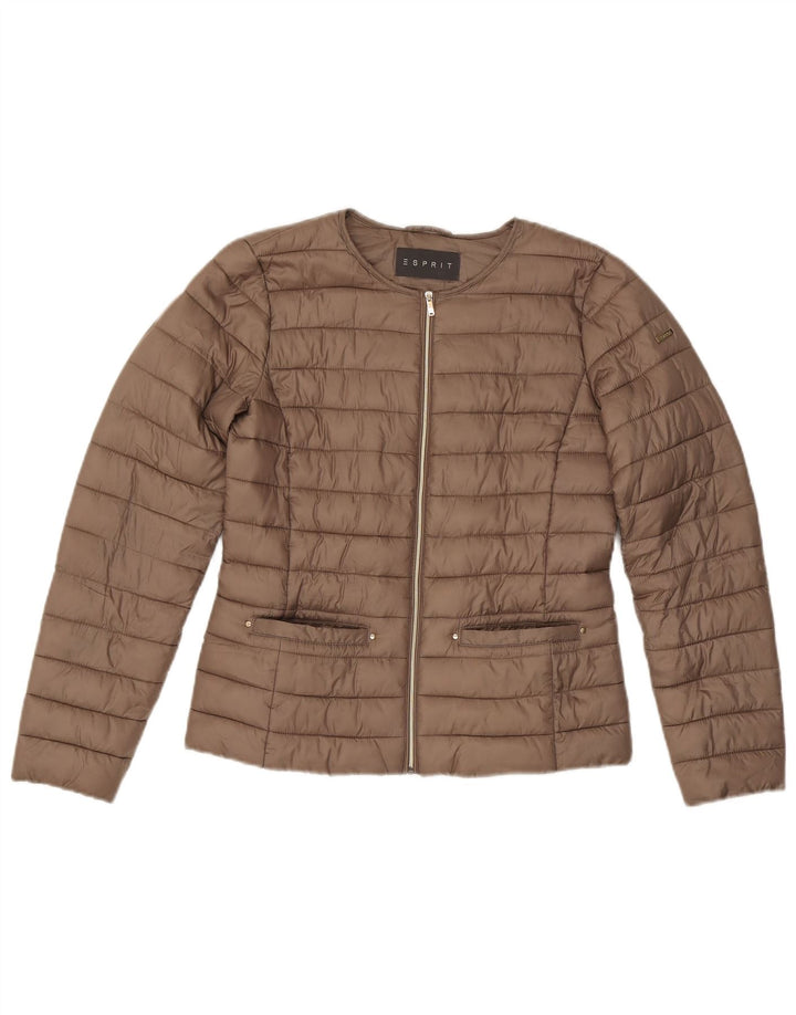 Esprit Γυναικείο μπουφάν με επένδυση UK 6 XS καφέ πολυεστέρας