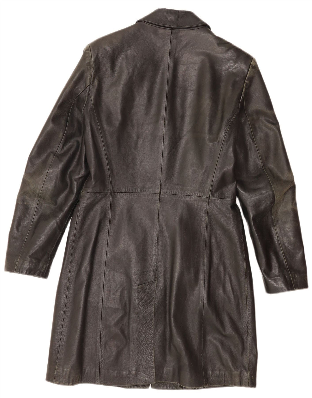 Vintage Γυναικείο Δερμάτινο Παλτό IT 42 Medium Black Leather