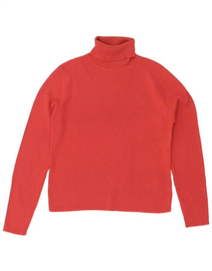 Marks & Spencer Γυναικείο Crop Roll Neck πουλόβερ UK 14 Medium Red
