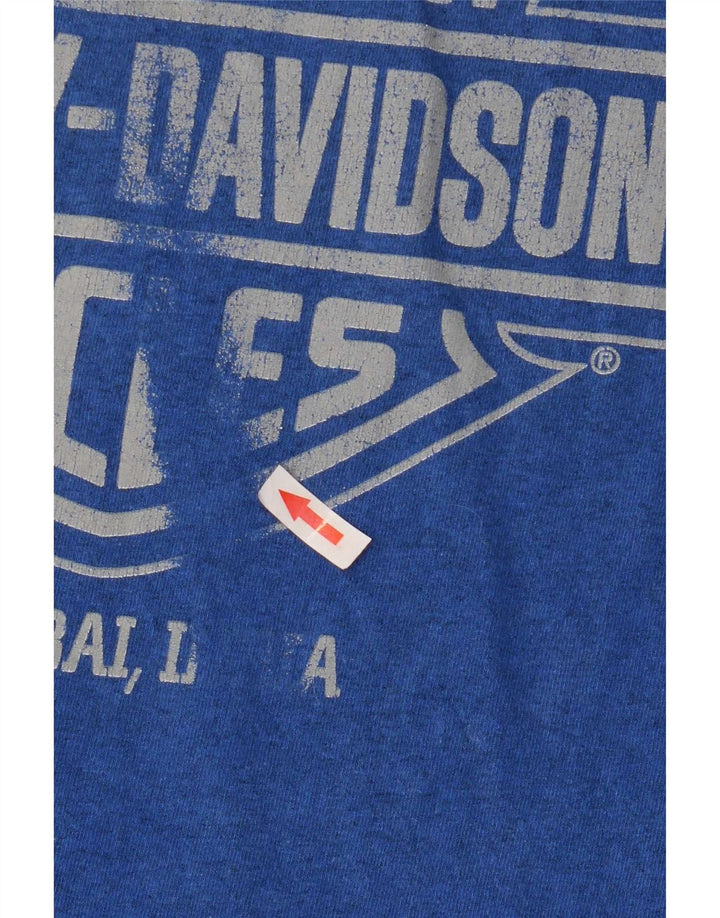 Ανδρικό γραφικό μπλουζάκι Harley Davidson Top Μικρή μπλε μοτοσυκλέτα