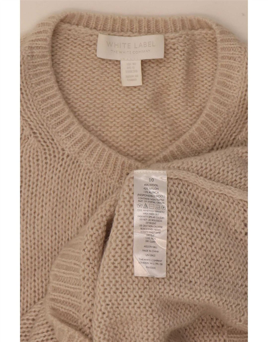 Γυναικεία ζακέτα White Label UK 10 Small Beige Wool