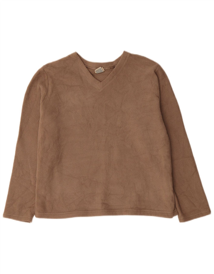 L.L.Bean Γυναικείο Fleece Jumper UK 16 Large Beige Polyester