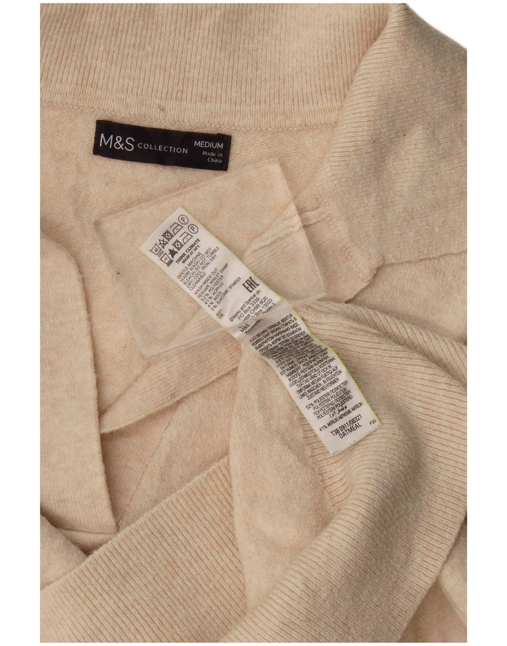 Marks & Spencer Γυναικείο Πόλο πουλόβερ με λαιμόκοψη UK 14 Medium Beige