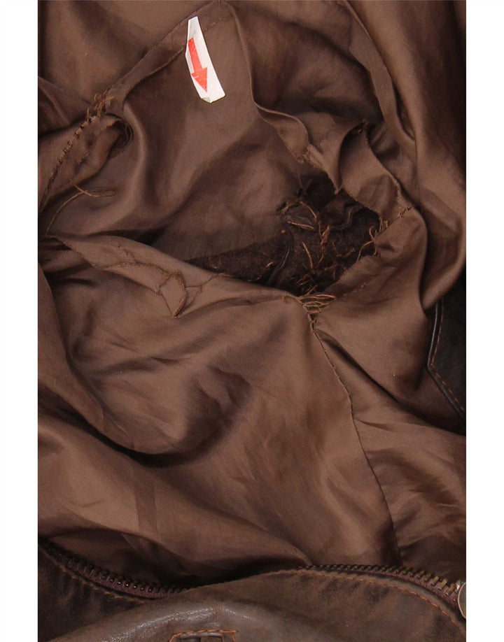 Vintage Ανδρικό Δερμάτινο Μπουφάν UK 36 Small Brown