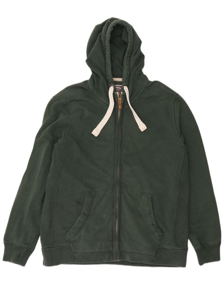 FAT FACE Ανδρικό πουλόβερ με φερμουάρ κουκούλα 2XL πράσινο βαμβακερό