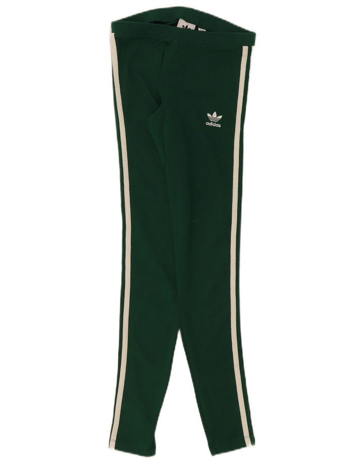 Γυναικείο κολάν Adidas UK 8 Μικρό πράσινο βαμβακερό