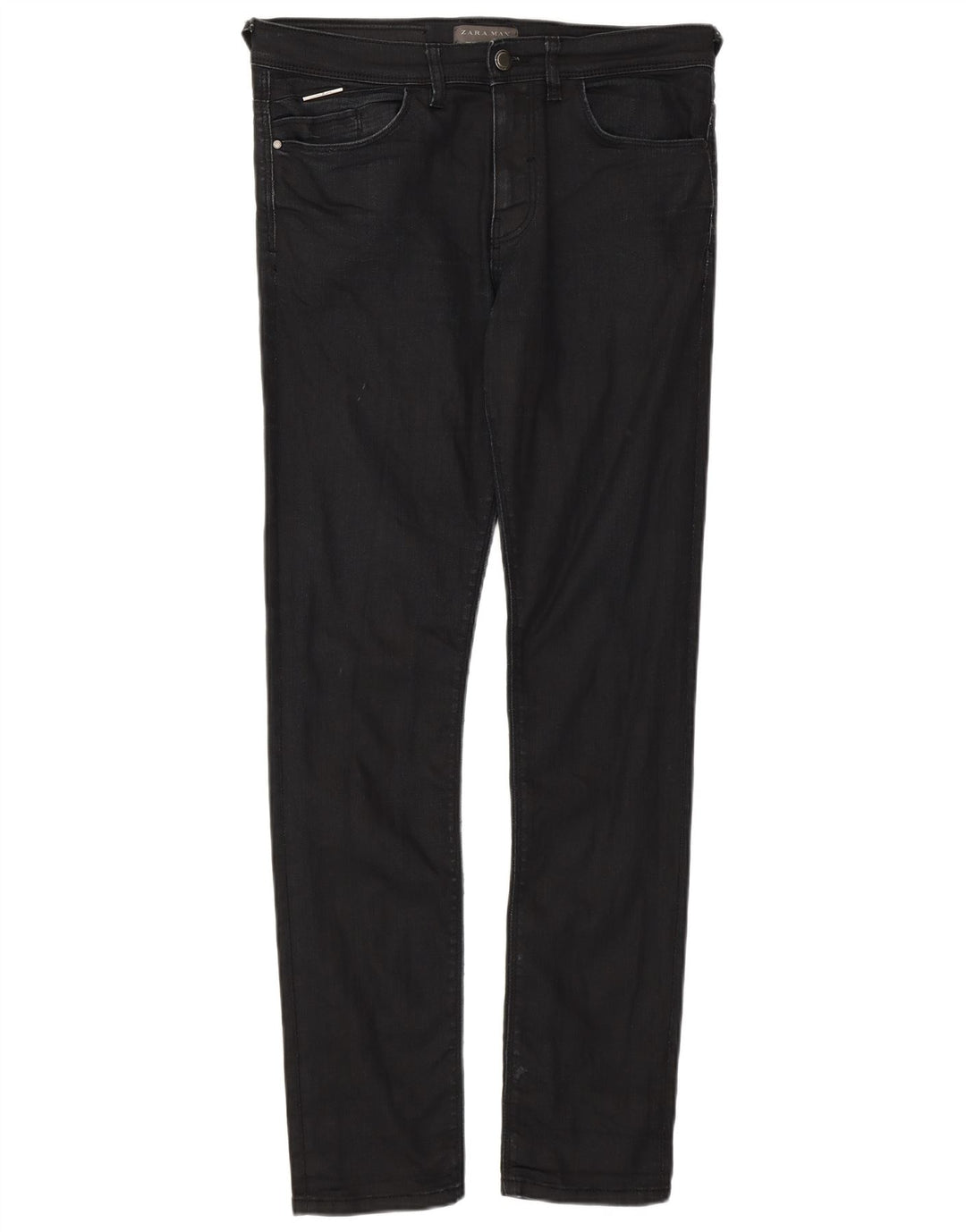 ZARA Ανδρικό Skinny Jeans EU 40 Medium W31 L30 Μαύρο βαμβακερό