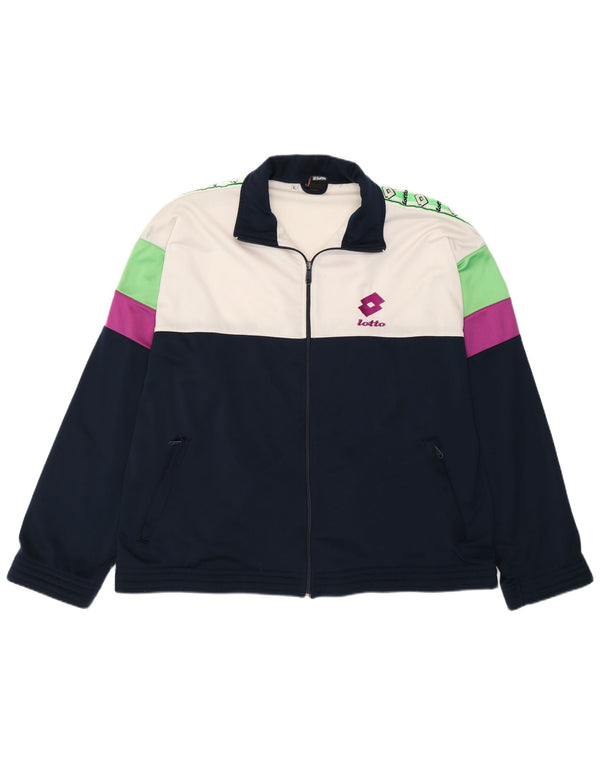 Ανδρική φόρμα γραφικών Lotto Top Jacket Μεγάλο μπλε Navy Colourblock