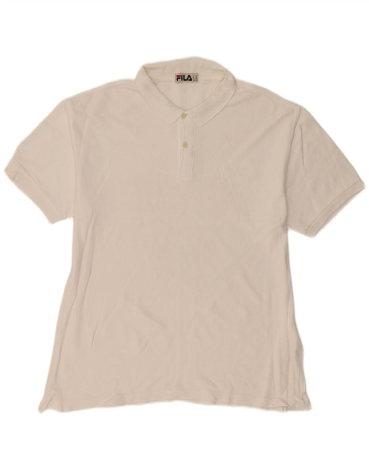 Ανδρικό μπλουζάκι πόλο FILA IT 56 2XL Λευκό