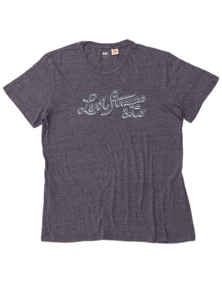 Ανδρικό γραφικό μπλουζάκι LEVI'S Top Large Blue