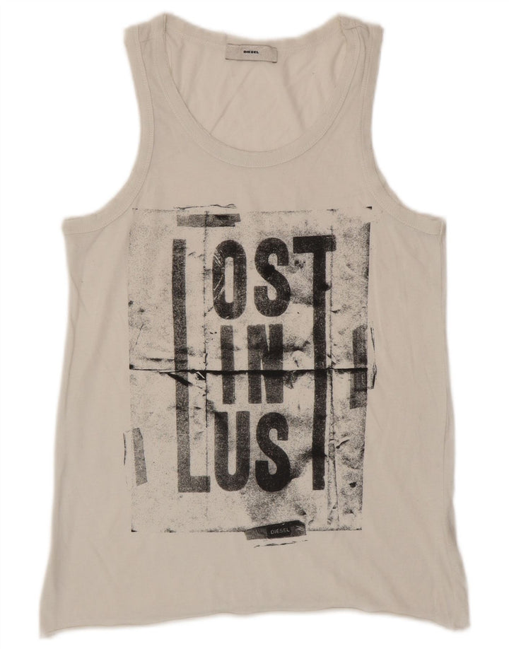 Γυναικείο γραφικό γιλέκο DIESEL Top UK 10 Small White