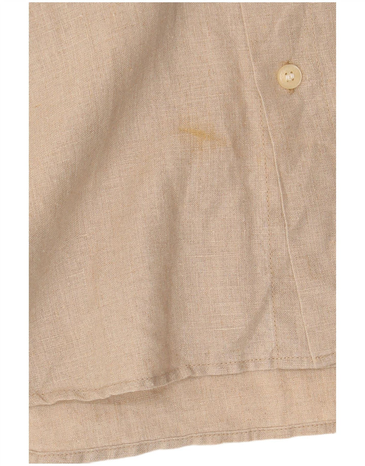 Calvin Klein Jeans Ανδρικό Πουκάμισο 2XL Μπεζ Λινό