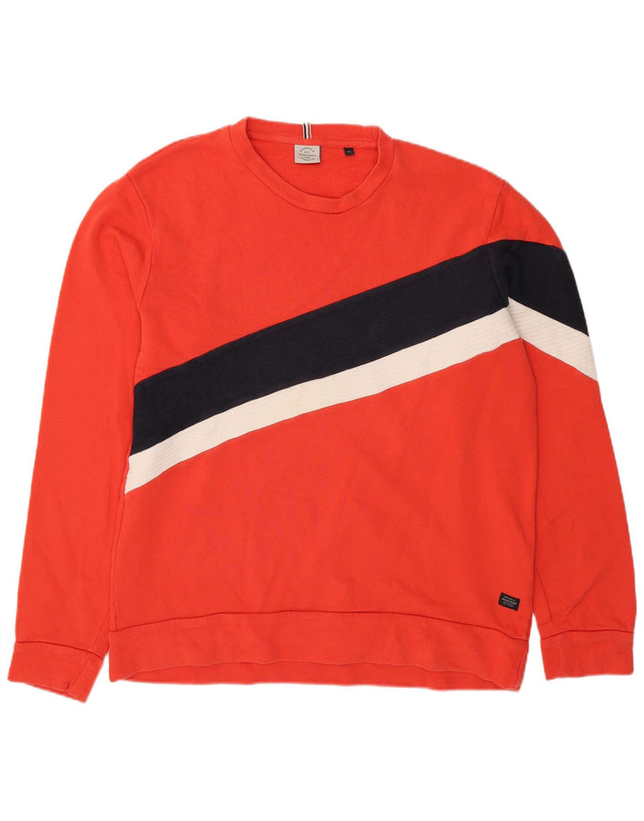 Ανδρικό φούτερ Jack & Jones Jumper XL Red Colourblock Βαμβακερό