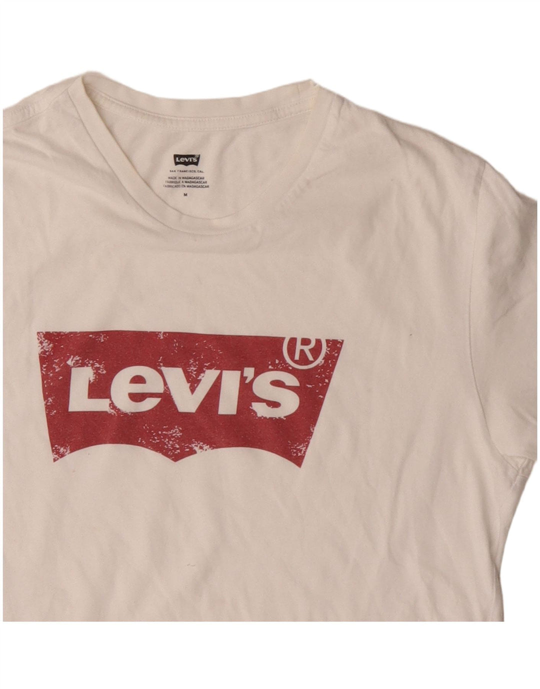 Ανδρικό γραφικό T-Shirt Levi's Top Μεσαίο λευκό βαμβακερό