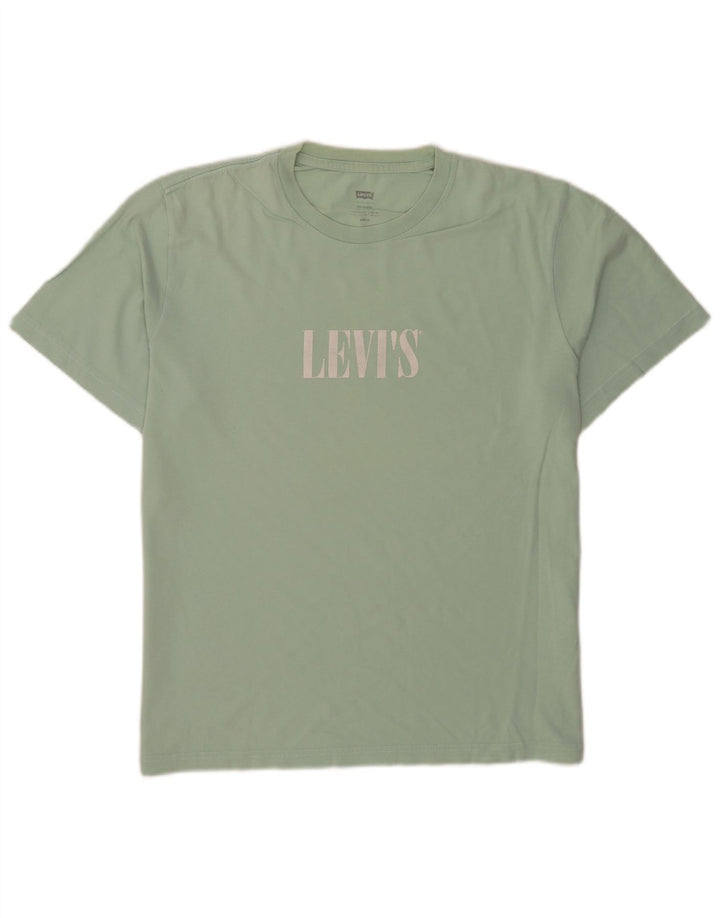 Ανδρικό γραφικό μπλουζάκι Levi's Relaxed Fit Top Μεσαίο πράσινο βαμβακερό
