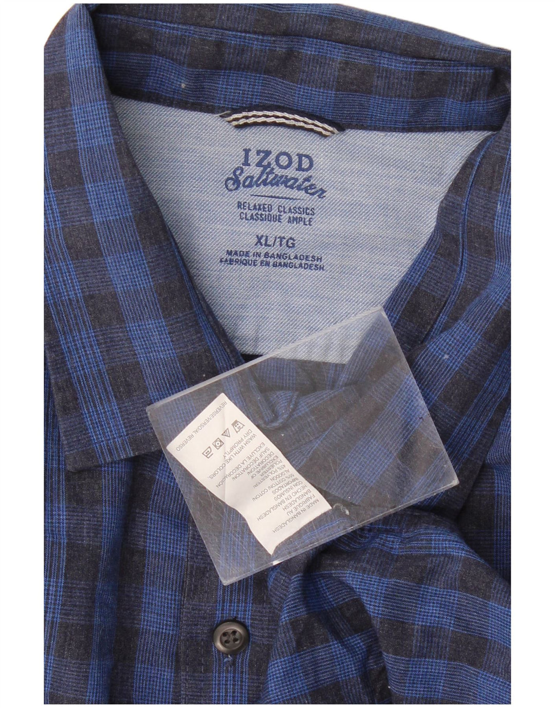 Ανδρικό Izod Relaxed Classics Πουκάμισο XL Μπλε Gingham Cotton Classic