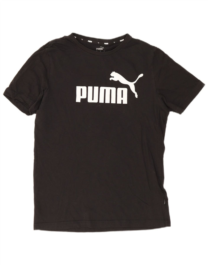 Ανδρικό γραφικό μπλουζάκι Puma, μικρό μαύρο βαμβακερό