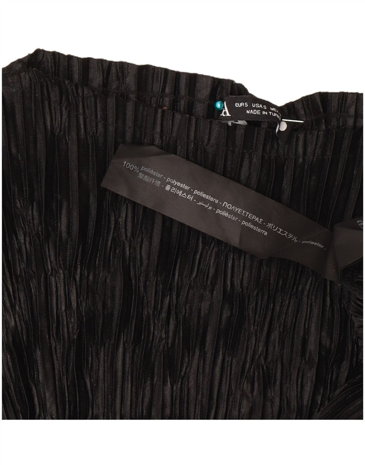 Zara Γυναικεία Μπλούζα Τοπ UK 10 Small Black Ride Polyester