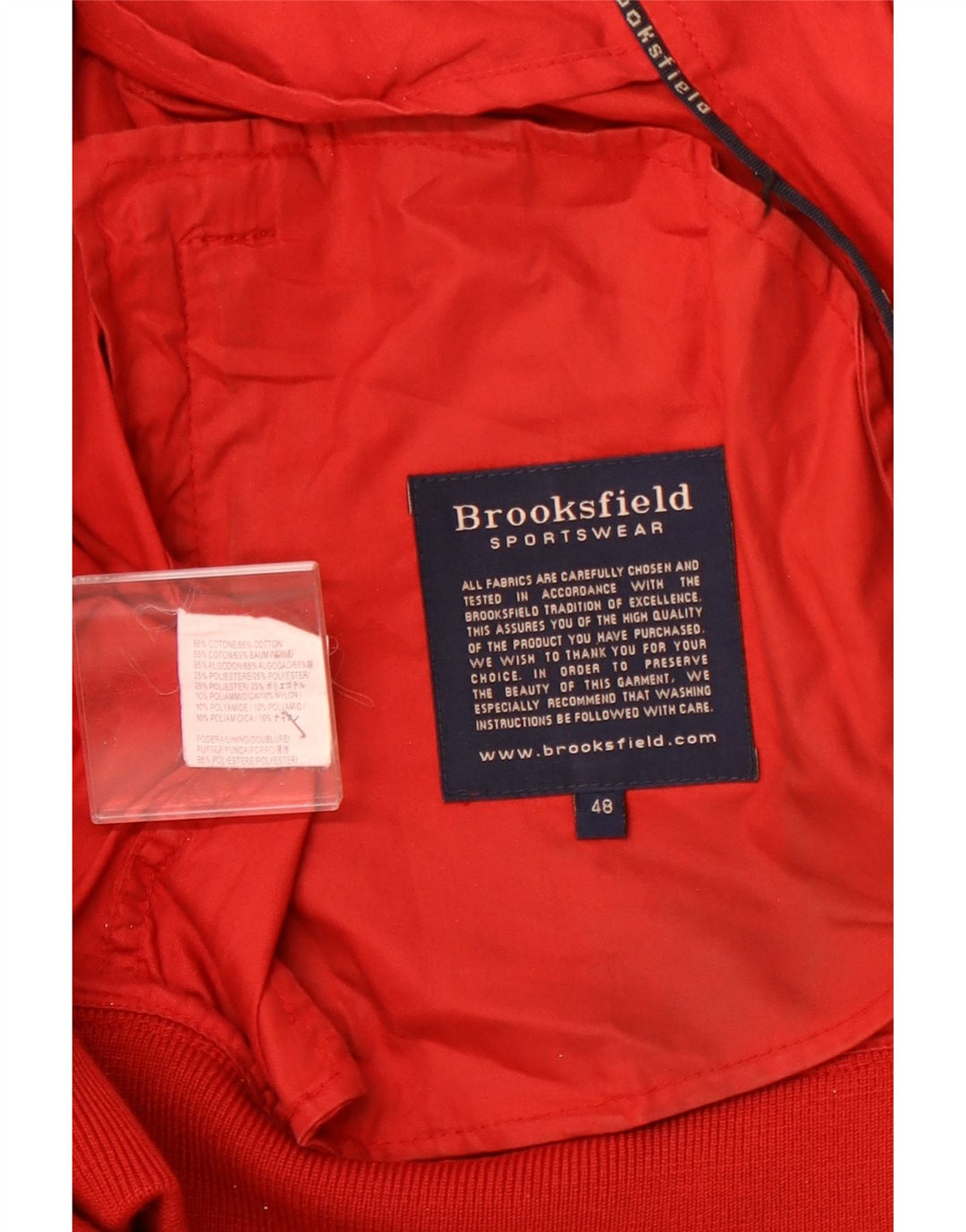 BROOKSFIELD Γυναικείο μπουφάν Bomber IT 48 XL Κόκκινο βαμβακερό