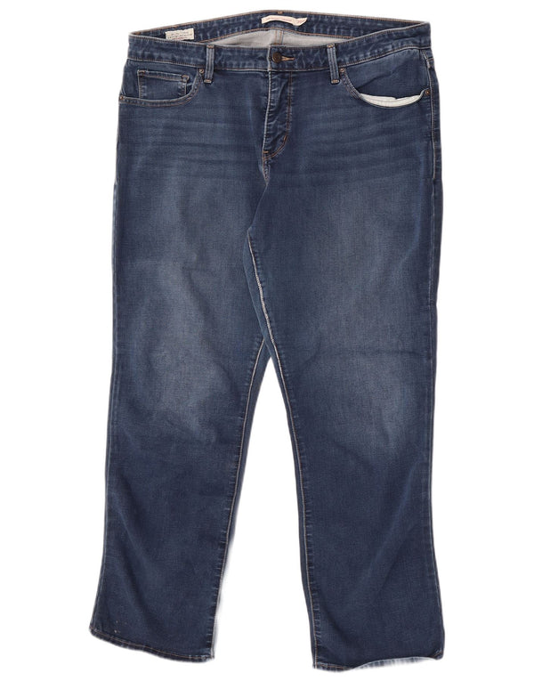 Levi's Womens 314 Shaping Straight Jeans US 20 3XL W40 L30 Μπλε βαμβακερό