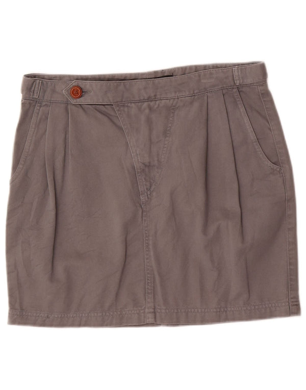 Zara Γυναικεία Μίνι φούστα Trafaluc με καρφίτσα EU 40 Medium W30 Γκρι βαμβακερή