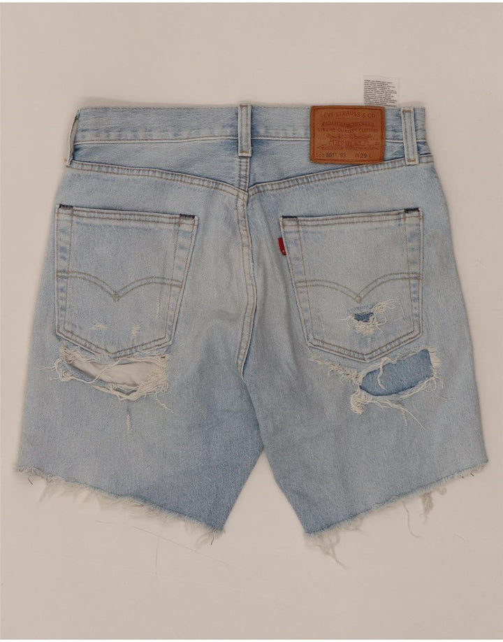 LEVI'S γυναικείο 501 ψηλόμεσο τζιν σορτς W29 μεσαίο μπλε