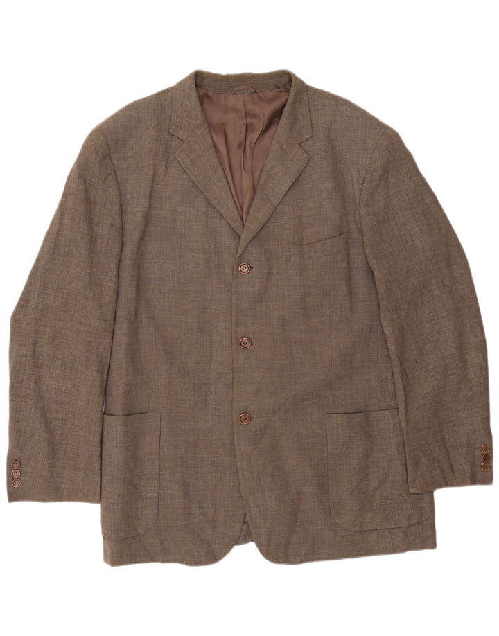 Massimo Dutti Ανδρικό τζάκετ μπλέιζερ με 3 κουμπιά EU 46 Μικρό γκρι μαλλί