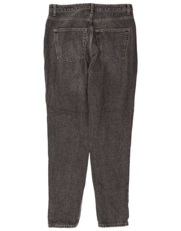 Topshop Γυναικεία Mom Tapered Jeans UK 14 Large W32 L36 Grey Cotton