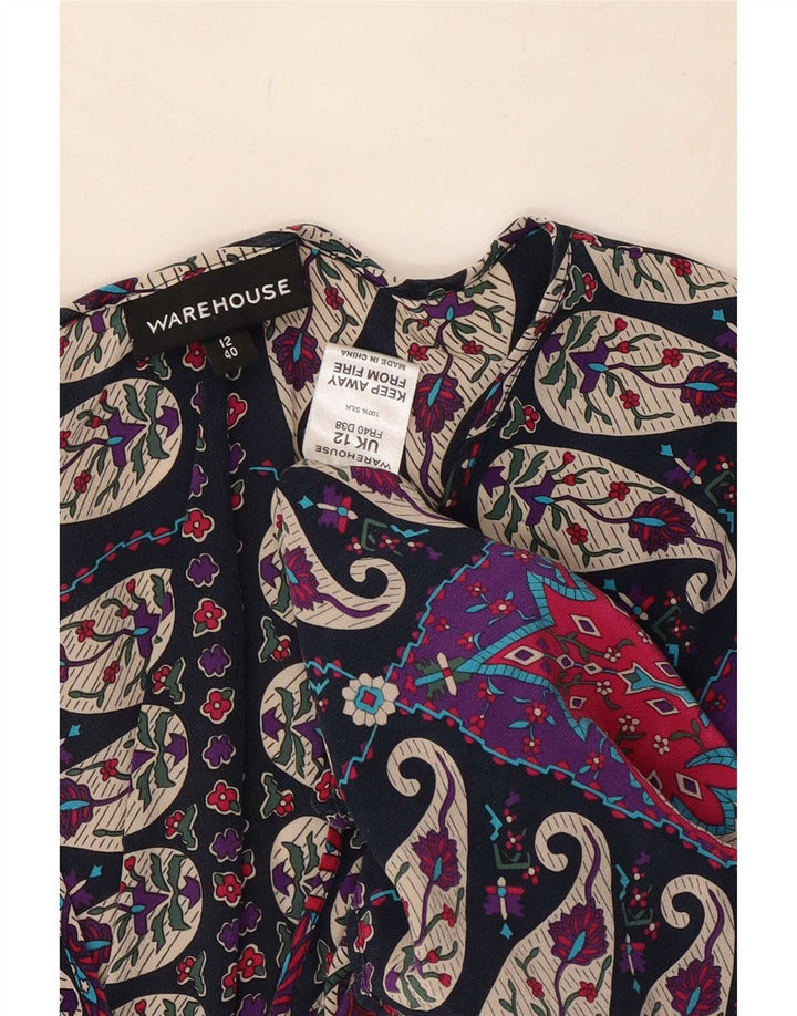 Warehouse Γυναικείο φόρεμα Kaftan UK 12 Medium πολύχρωμο Paisley Silk