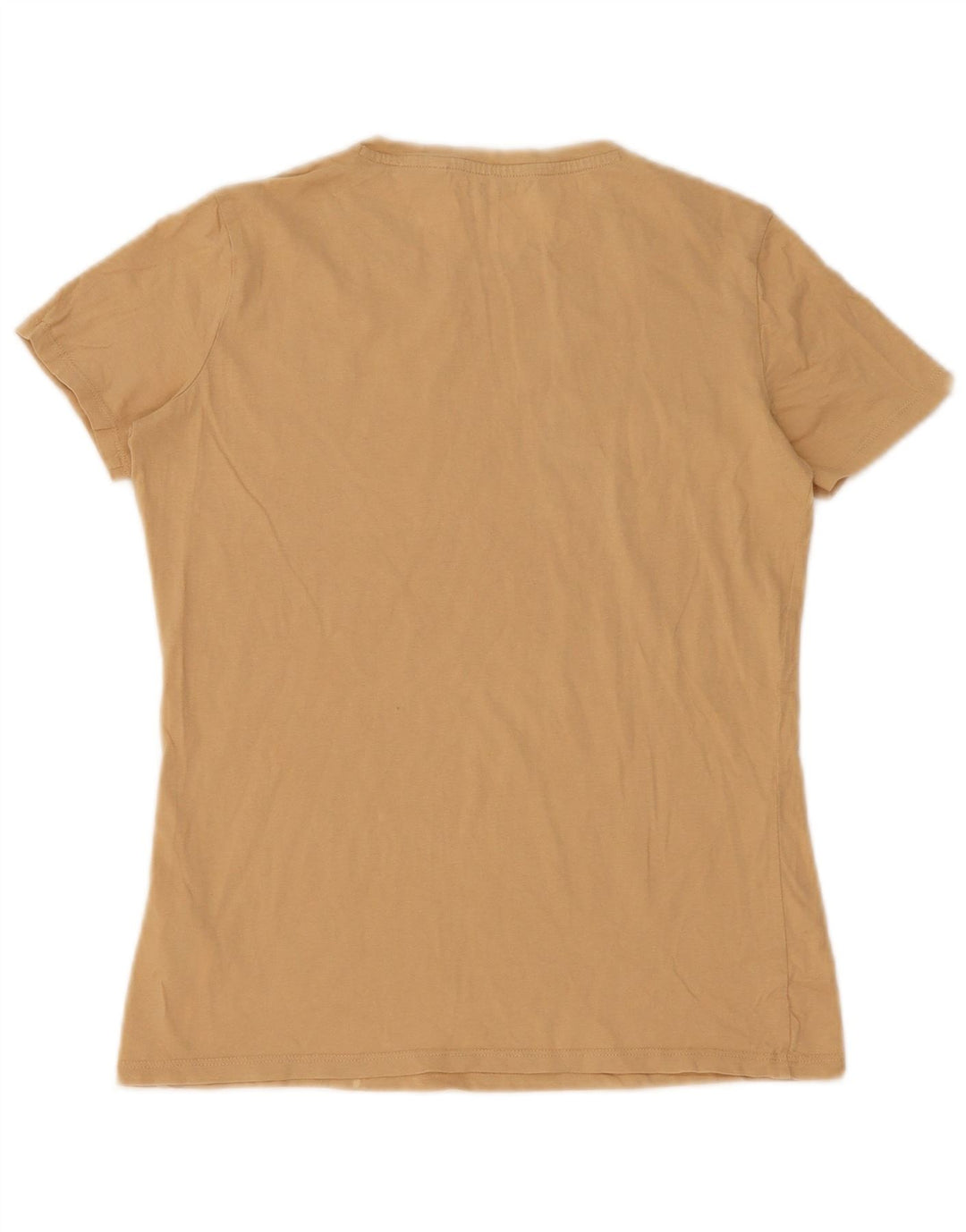 Guess Γυναικείο T-Shirt Top UK 12 μεσαίο μπεζ βαμβακερό