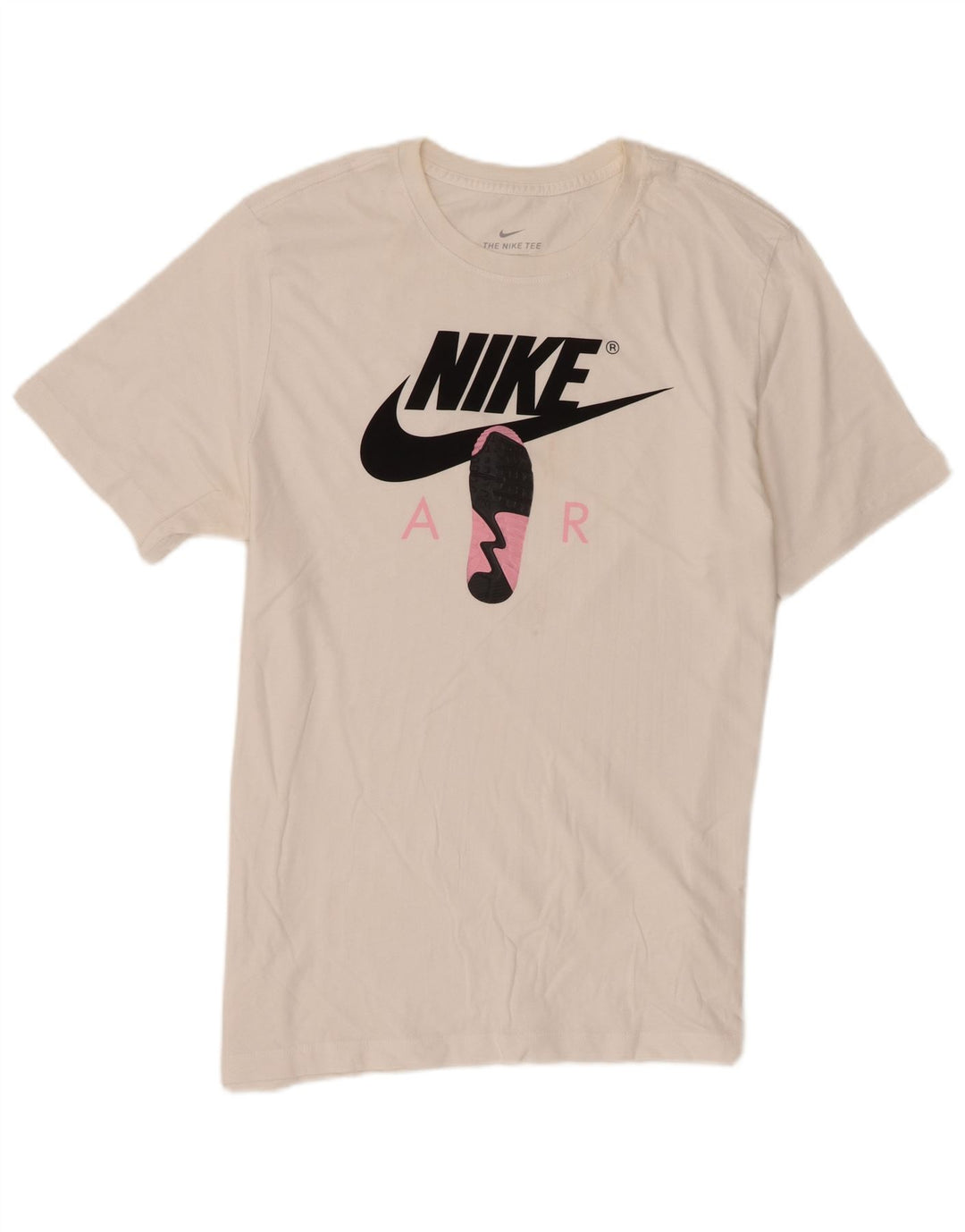Ανδρικό γραφικό μπλουζάκι Nike, μεγάλο λευκό βαμβακερό