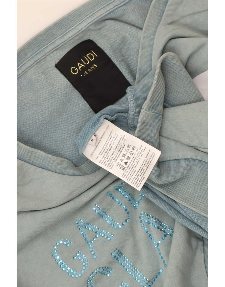 Γυναικείο Γραφικό Φούτερ Gaudi Jumper UK 14 Medium Blue Cotton
