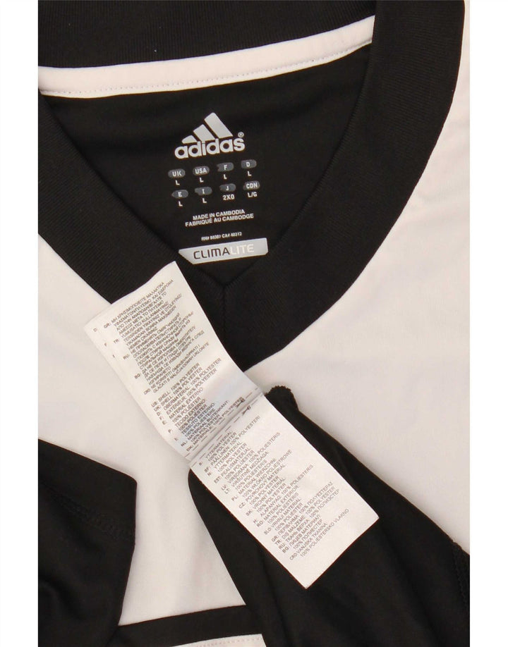 Adidas Ανδρικό T-Shirt Climalite Top Large Black Colourblock Πολυεστέρας